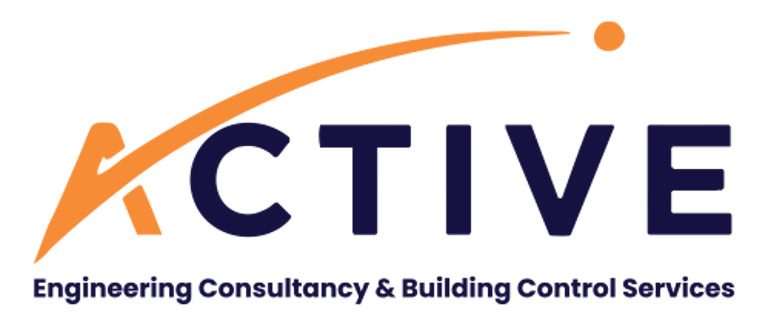 EGECO - House Development LTD Abstract orange logo featuring geometric shapes resembling buildings.